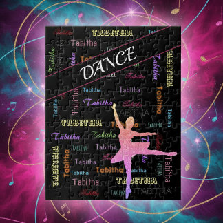 Dance Puzzle med Personlig Namn över Pussel