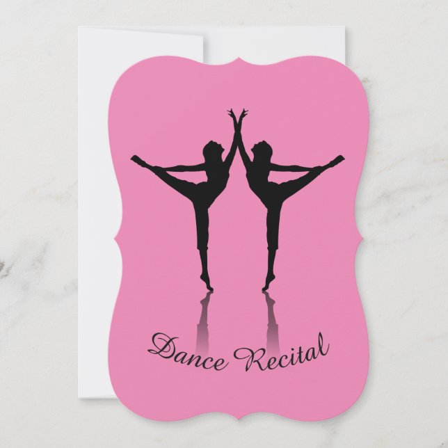 Dance recital invitation custom color inbjudningar (Framsida)