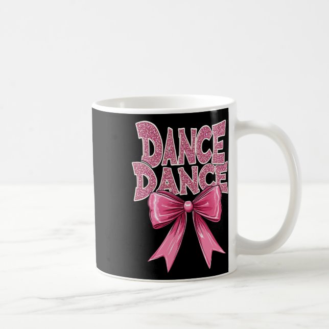 Dance Rosa Dancing Bow Cute Ballet Skäl Cl Girl Kaffemugg (Höger)