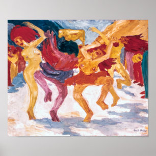 Dance runt Golden Calf Emil Nolde Poster