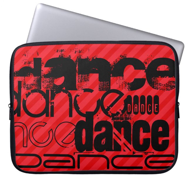 Dance; Scarlet Red Rand Laptop Fodral (Framsidan)