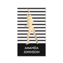 Dance School Black White Rand QR Code Guld