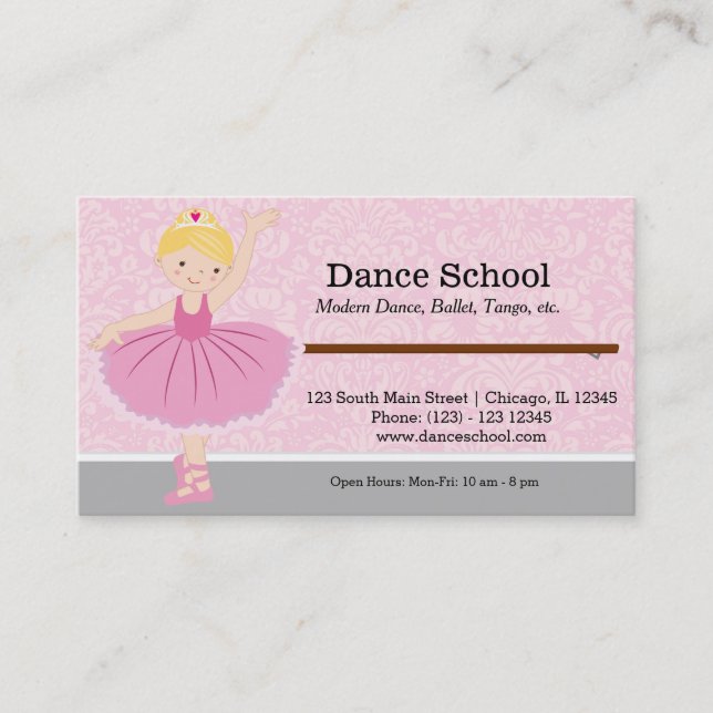 Dance School Visitkort (Framsida)