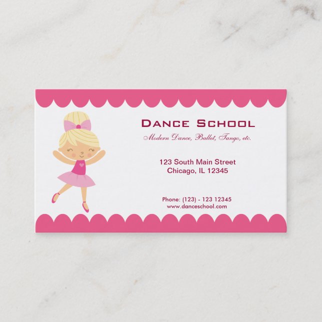Dance School Visitkort (Framsida)