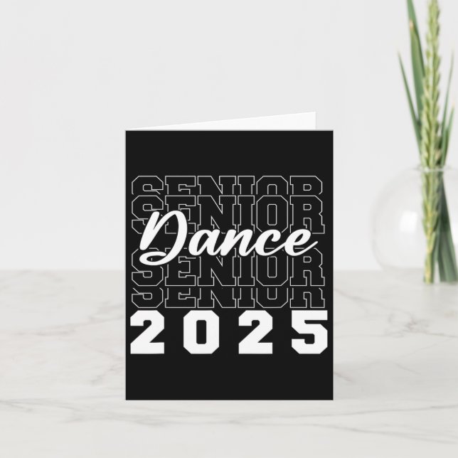 Dance Senior 2025 Cl of 2025 Studenten Grad Party Kort (Framsida)