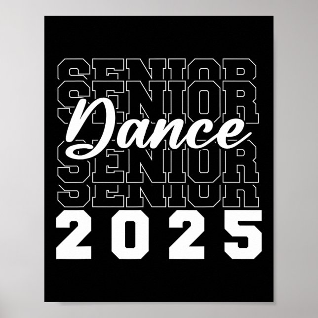 Dance Senior 2025 Cl of 2025 Studenten Grad Party Poster (Framsidan)