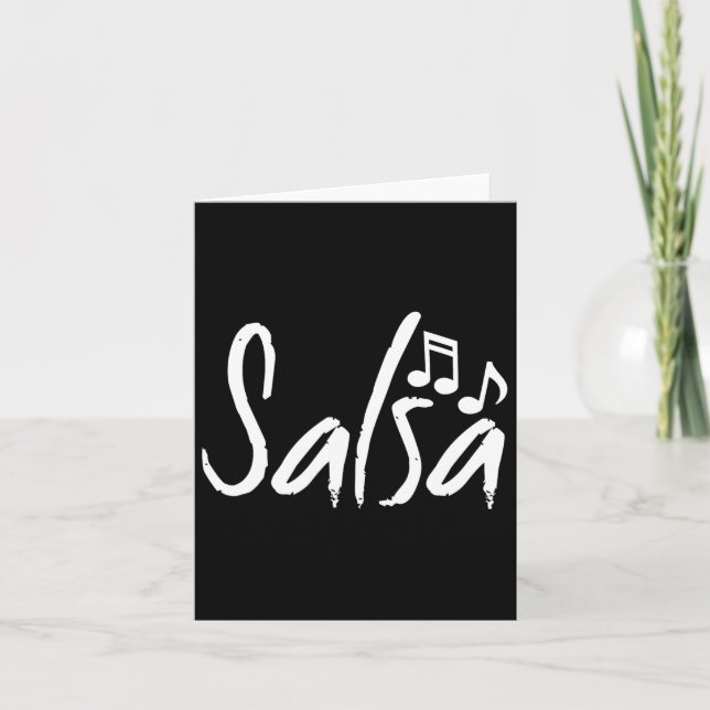 Dance Shirt Salsa Funny Dancing Gifts Kort (Framsida)