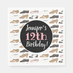 Dance Shoes Ballet Tap Jazz Lyrical Födelsedagsfes Pappersservett