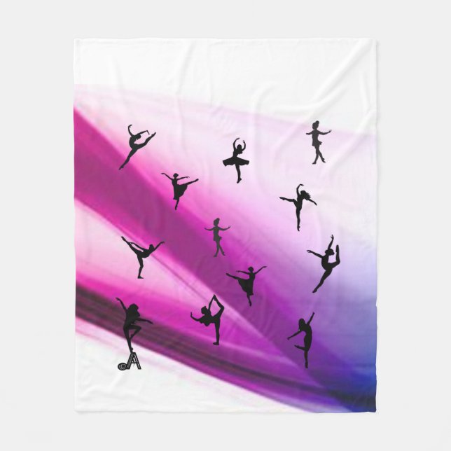 Dance Silhouettes on Cudely Soft Fleecefilt (Framsidan)