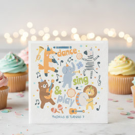 Dance sing and play kids birthday pappersservett