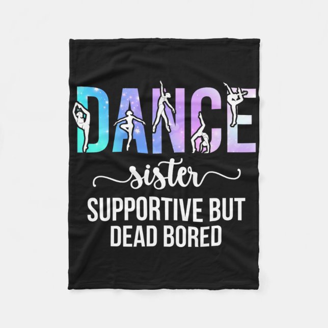 Dance Sister som stöder dansarens syster Fleecefilt (Framsidan)