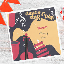 Dance sjunga och play barns födelsedag pappersservett