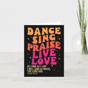 Dance Sjunga Pising Live Kärlek Lord God Psalm Dan Kort