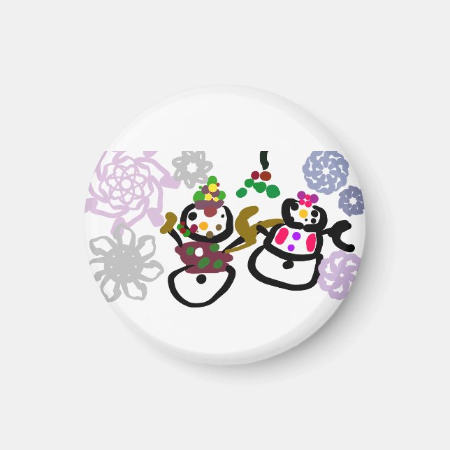 Dance Snowman and Snowwoman Magnet (Framsidan)