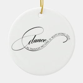 Dance som en tittar på prydnadsföremål julgransprydnad keramik