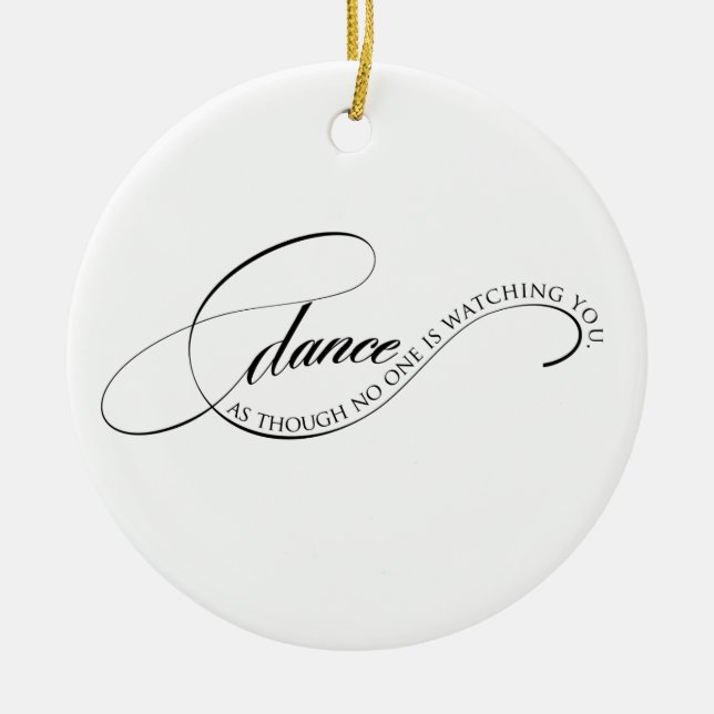 Dance som en tittar på prydnadsföremål julgransprydnad keramik (Framsidan)