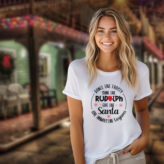 Dance som frostig, kärlek djur som vegans t shirt (Skapare uppladdad)