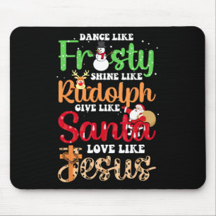 Dance som Frosty Shine Rudolph Ge Santa Kärlek Je Musmatta