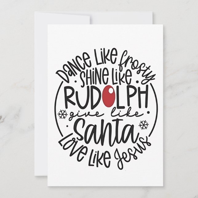 Dance som Frosty Shine som Rudolph jul jul Meddelande (Framsida)