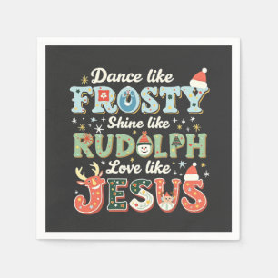 Dance som Frosty Shine som Rudolph Kärlek gillar Pappersservett