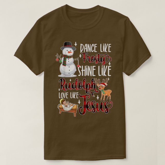 Dance som Frosty Shine som Rudolph Kärlek som Jes T Shirt (Design framsida)
