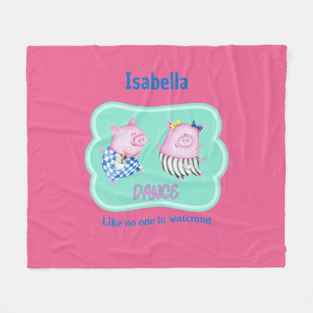 Dance som ingen tittar på Anpassningsbar Dancing G Fleecefilt (Framsidan (Horisontell))