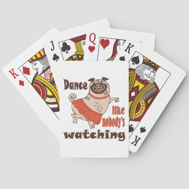 Dance som ingen tittar på Hund Casinokort (Baksidan)