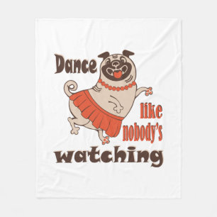 Dance som ingen tittar på Hund Fleecefilt
