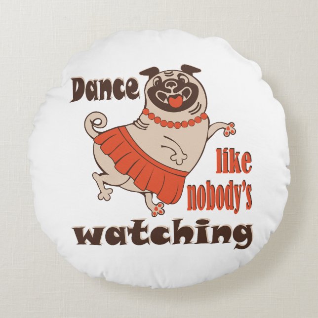 Dance som ingen tittar på Hund Rund Kudde (Framsidan)