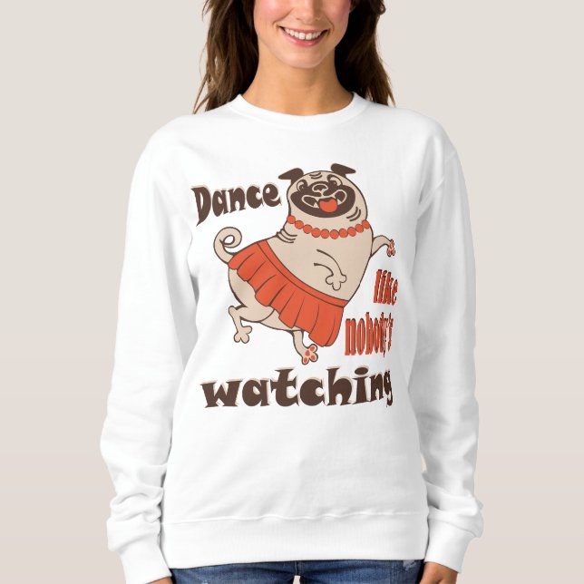 Dance som ingen tittar på Hund T Shirt (Framsida)