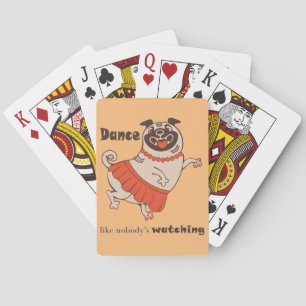 Dance som ingen tittar på Pug Girl Casinokort