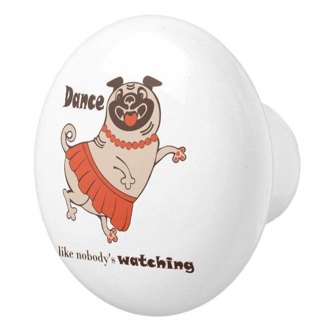 Dance som ingen tittar på Pug Girl Knopp (Höger)