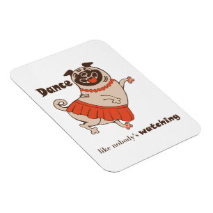 Dance som ingen tittar på Pug Girl Magnet