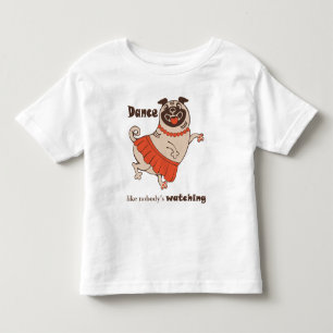 Dance som ingen tittar på Pug Girl T Shirt