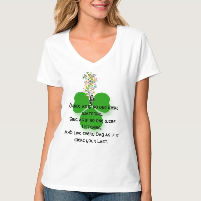 Dance som om ingen tittade tee shirt (Framsida)