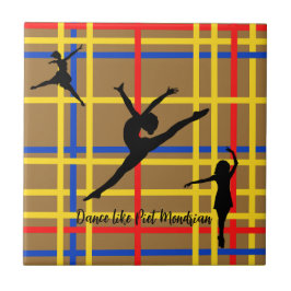 Dance som Piet Mondrian Modern Art Kakelplatta