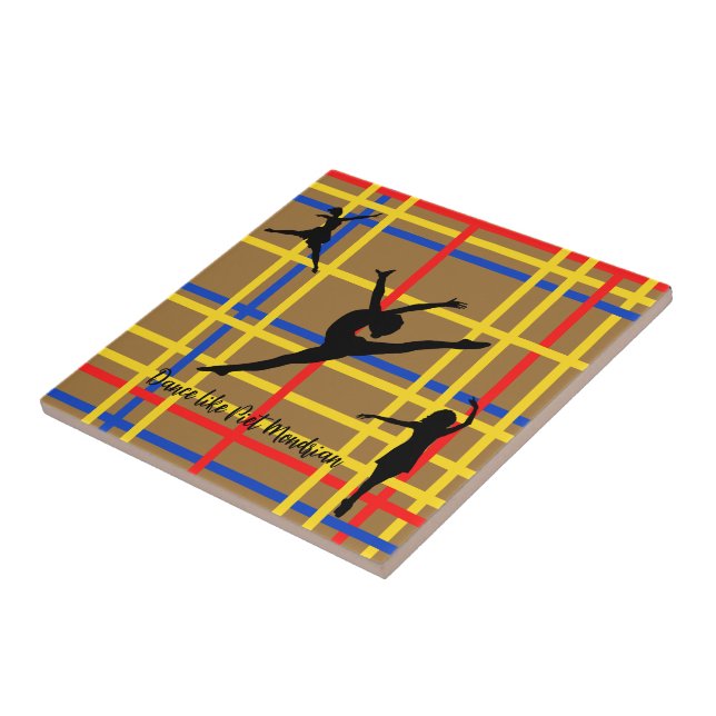 Dance som Piet Mondrian Modern Art Kakelplatta (Sidan)