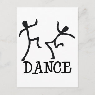 Dance Stick figurer Vykort
