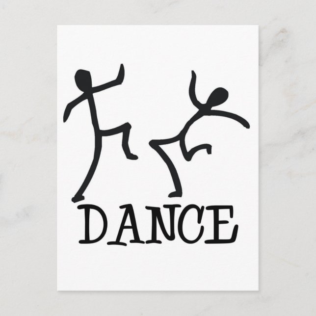 Dance Stick figurer Vykort (Framsida)