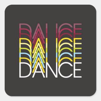 Dance - Sticker Fyrkantigt Klistermärke