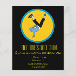 Dance studio hip hop dans flygblad