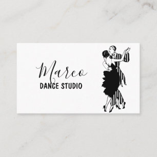 Dance Studio Lessons Visitkort