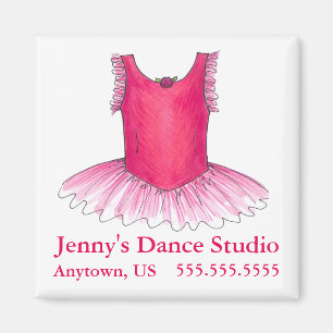 Dance Studio Rosa Ballet Ballerina Tutu Costume Magnet