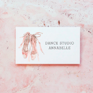 Dance Studio School Ro Rosa Ballet Shoes Visitkort
