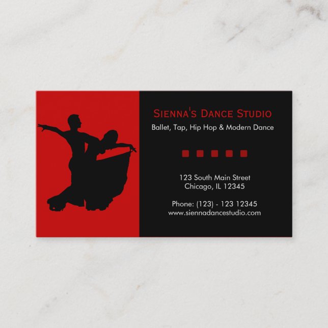 Dance Studio Visitkort (Framsida)