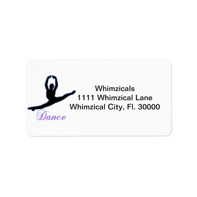 DANCE T Shirts & iPhone Gifts Adressetikett (Framsidan)
