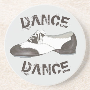DANCE Tap Shoe Tapdance Teacher Black White Studio Underlägg
