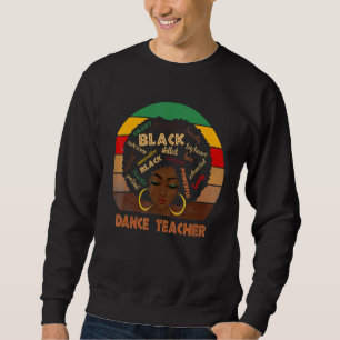 Dance Teacher Afro African American Women Black Hi Lång Ärmad Tröja