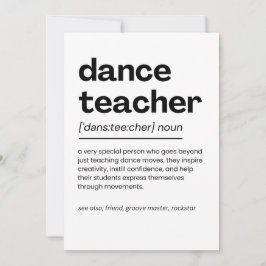Dance Teacher Appreciation Gift Dance Teacher Gift Tack Kort