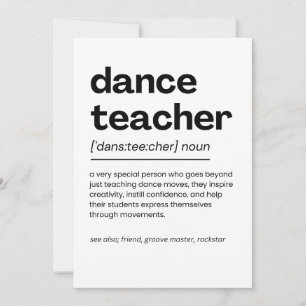 Dance Teacher Appreciation Gift Dance Teacher Gift Tack Kort